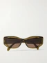 Солнцезащитные очки «кошачий глаз» из ацетата CELINE EYEWEAR, бирюзовый 47349596