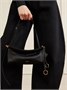 Маленькая атласная сумка через плечо Le Click Alaïa, черный 47357044