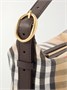 Сумка через плечо из канваса с покрытием в клетку, отделанная кожей BURBERRY, бежевый 47357365