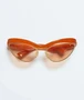 Солнцезащитные очки Duo Angle Cat Eye BOTTEGA VENETA, оранжевый 47360766
