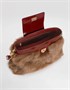 Сумка на плечо Vittoria из меха и телячьей кожи DOLCE & GABBANA, мультицвет 47362282