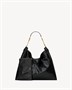 Сумка-хобо HORTENSE из блестящей кожи SAINT LAURENT, черный 47364113