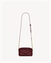 Мини-сумка LOULOU в виде камеры из ягнячьей кожи SAINT LAURENT, бордовый 47370976