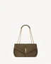 LOULOU среднего размера из замши MATELASSÉ SAINT LAURENT, зеленый 47372596