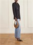 Amalia мини-сумка на плечо из телячьей шерсти с леопардовым принтом SAINT LAURENT, коричневый 47375884