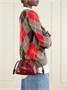 Мини-клатч Flamenco из мятой кожи угря с отделкой из кожи LOEWE, бордовый 47323656