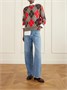 Мини-клатч Flamenco из мятой кожи угря с отделкой из кожи LOEWE, бордовый 47323656