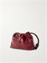 Мини-клатч Flamenco из мятой кожи угря с отделкой из кожи LOEWE, бордовый 47323656