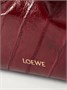 Мини-клатч Flamenco из мятой кожи угря с отделкой из кожи LOEWE, бордовый 47323656