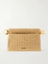 Клатч La Plage из кожи с отделкой под рафию JACQUEMUS, бежевый 47324411