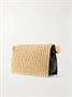 Клатч La Plage из кожи с отделкой под рафию JACQUEMUS, бежевый 47324411