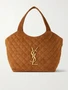 Cумка-тоут SAINT LAURENT Icare средней стеганой замши, коричневый 47338251