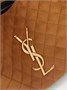 Cумка-тоут SAINT LAURENT Icare средней стеганой замши, коричневый 47338251