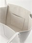 Миниатюрная сумка-тоут The Victoria Soft из металлизированной кожи VICTORIA BECKHAM, серебряный 47338274