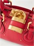 Сумка-тоут из кожи с украшениями Paddington CHLOÉ, красный 47338407