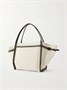 Сумка-тоут из канваса Tim с кожаной отделкой TOD'S, белый 47338914