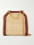 Маленькая сумка-наплечник The Falabella из рафии с отделкой искусственной кожей STELLA MCCARTNEY, бежевый 47343329