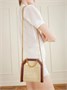 Маленькая сумка-наплечник The Falabella из рафии с отделкой искусственной кожей STELLA MCCARTNEY, бежевый 47343329