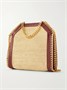 Маленькая сумка-наплечник The Falabella из рафии с отделкой искусственной кожей STELLA MCCARTNEY, бежевый 47343329