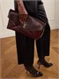Кожаная сумка через плечо Cassandre XXL Envelope SAINT LAURENT, бордовый 47344630