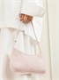 Сумка JACQUEMUS Le Bisou на плечо из плетеной замши с отделкой, розовый 47345056