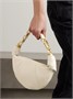 Миниатюрная кожаная сумка Amalia на плечо SAINT LAURENT, бежевый 47345322