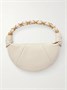 Миниатюрная кожаная сумка Amalia на плечо SAINT LAURENT, бежевый 47345322