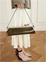 Клатч Salon из кожи угря JACQUEMUS, хаки 47346098