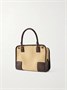 Маленькая замшевая сумка через плечо Amazona 180 с отделкой из кожи LOEWE, бежевый 47346237