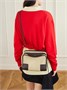 Маленькая замшевая сумка через плечо Amazona 180 с отделкой из кожи LOEWE, бежевый 47346237