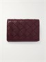 Кожаный кардхолдер Intrecciato BOTTEGA VENETA, бордовый 47346650