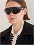 Круглые резиновые солнцезащитные очки Moncler Eyewear, черный 47348695