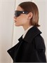 Круглые резиновые солнцезащитные очки Moncler Eyewear, черный 47348695
