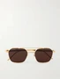 Солнцезащитные очки Pasha золотистого цвета в стиле «авиатор» Cartier Eyewear, золотой 47348710