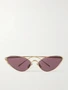 Солнцезащитные очки «кошачий глаз» с золотистым оттенком LOEWE EYEWEAR, золотой 47348794