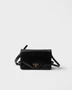Мини-сумка на плечо из кожи Prada, черный 47349935