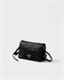 Мини-сумка на плечо из кожи Prada, черный 47349935