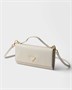 Кошелек из кожи Saffiano с плечевым ремнем Prada, белый 47349942
