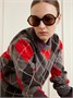 Круглые ацетатные солнцезащитные очки MIU MIU, черный 47350483