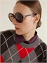 Круглые ацетатные солнцезащитные очки MIU MIU, черный 47350483