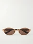 Солнцезащитные очки-ленты круглой формы золотистого цвета BOTTEGA VENETA EYEWEAR, золотой 47350987