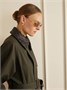 Солнцезащитные очки-ленты круглой формы золотистого цвета BOTTEGA VENETA EYEWEAR, золотой 47350987