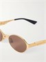 Солнцезащитные очки-ленты круглой формы золотистого цвета BOTTEGA VENETA EYEWEAR, золотой 47350987