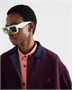 Солнцезащитные очки с треугольным логотипом Prada, серый 47353375