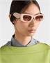 Солнцезащитные очки с треугольным логотипом Prada, розовый 47353381