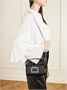 Атласный клатч Roger Vivier Pilgrim с пряжкой, черный 47353515