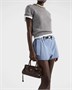 Мини-сумочка Prada Bonnie из кожи, коричневый 47355287