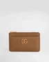 Кожаный держатель для карт с логотипом DG DOLCE & GABBANA, коричневый 47361614