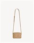 Сумка LOULOU мини камера из ягнячьей кожи SAINT LAURENT, бежевый 47371448