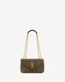 LOULOU маленькая из замши MATELASSÉ SAINT LAURENT, зеленый 47372595